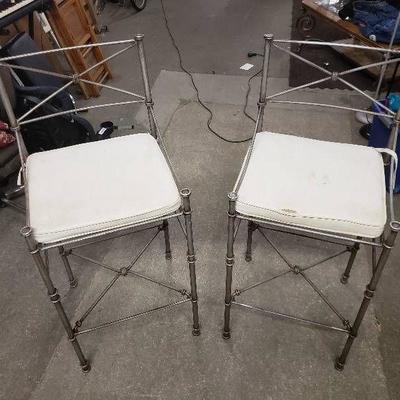 Pair of Metal Bar Chairs