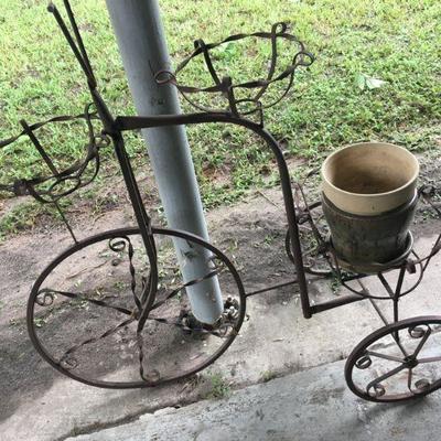 iron bicycle planter