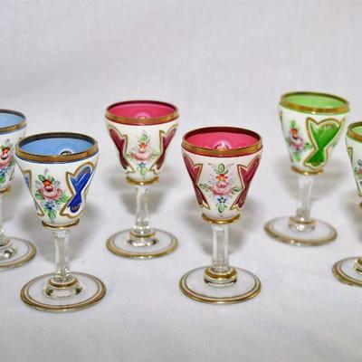 Lot 016-T: Collection of Crystal Cordials, Murano, Italy