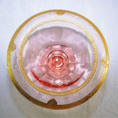 Lot 018-T: Pink Depression Glass Candy Dish 