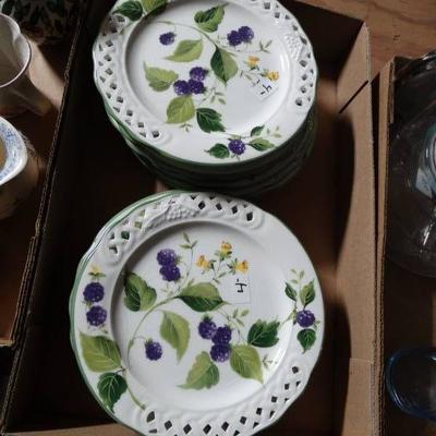 set of 12 porcelain plates made in italy