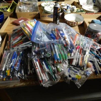 large lot of ink pens