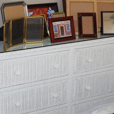 Wicker Dresser, Photo Frames