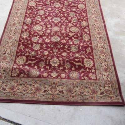 5 1 2' x 7 1 2' deep red  burgundy rug