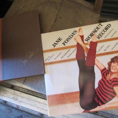 Jane Fonda workout book and LP