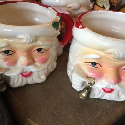 Vintage Santa Mugs 