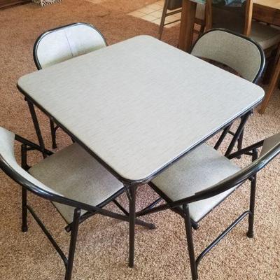 Square Folding Samson Table w/4 Chairs