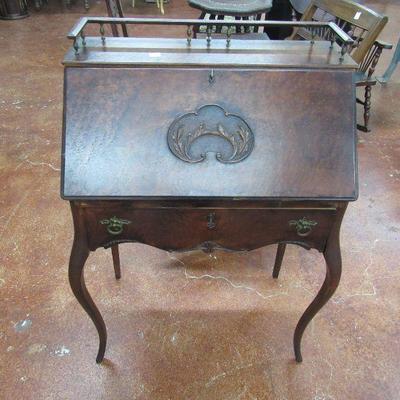 Antique Slant Front Desk & Chair
