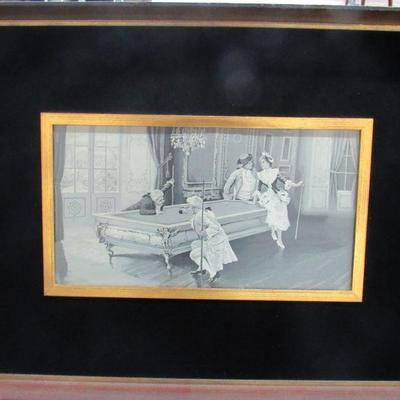 1890's Billiards Scene Stevengraph