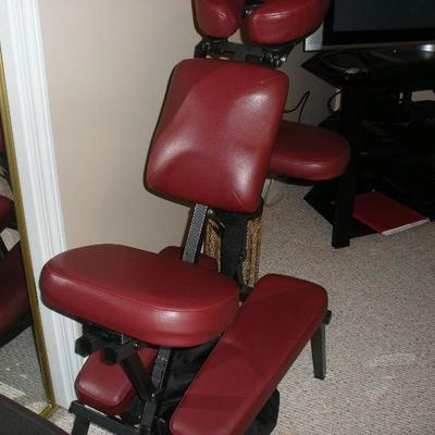 Massage therapist chair.
