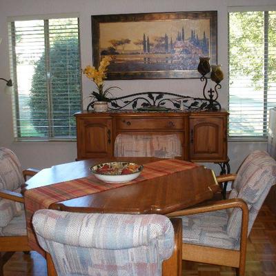 Dining room table and Pennsylvania House buffet.