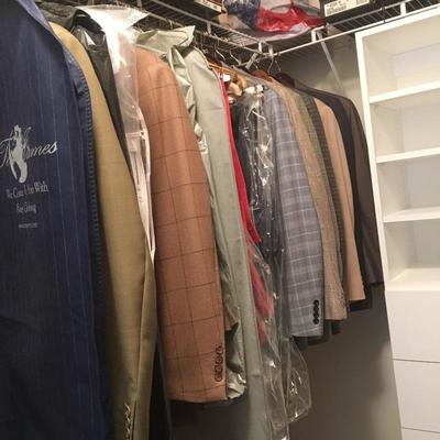Many men's sport jackets from Brooks Brothers and Nordstroms