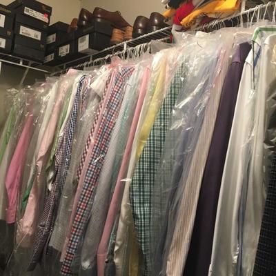 50 dress shirts - Brooks Brothers, Nordstrom's, Charles Tyrwhitt and more.