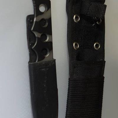 Combat Commander Knife With Sheath- Flat Boot Sty ...