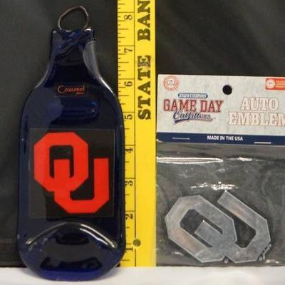 OU Sooner Lot- Car Emblem and Cool Decor Piece- ...