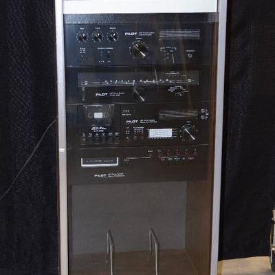 Pilot Rack Stereo System- 8 Track- Cassette-Turnta ...