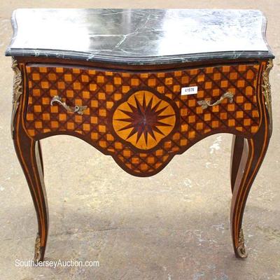 Mahogany French Style Marble Top Commode
Located Inside â€“ Auction Estimate $100-$200
