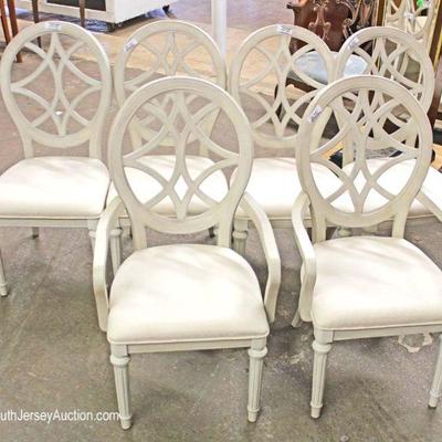 7 Piece Paint Decorated Contemporary Dining Room Table with 6 Spider Back Chairs
Located Inside â€“ Auction Estimate $300-$600
