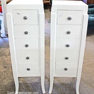 PAIR of Decorative White 5 Drawer Lingerie Style Chest
Located Inside â€“ Auction Estimate $100-$200 each
