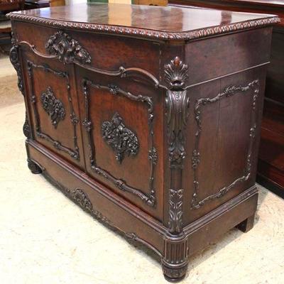 ANTIQUE Rosewood Highly Carved Fitted Server with Hidden Drawer
Located Inside â€“ Auction Estimate $300-$600
