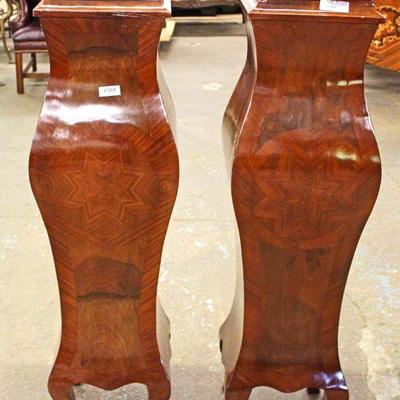 PAIR of Mahogany Marble Top French Style Pedestals
Located Inside â€“ Auction Estimate $100-$200
