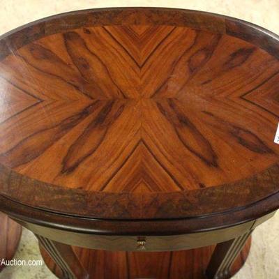 PAIR of Burl Walnut Two Tier 1 Drawer Lamp Tables
Located Inside â€“ Auction Estimate $100-$200

