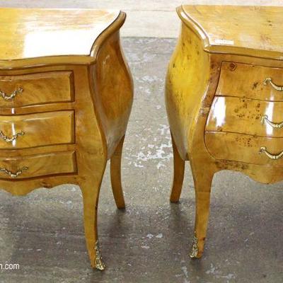 Large Selection of French Style Night Stands, some in paint decoration
Located Inside â€“ Auction Estimate $100-$200 pair
