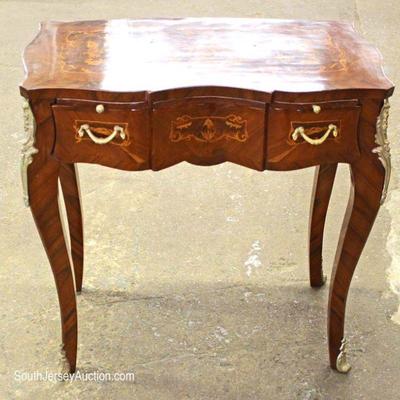 Inlaid 3 drawer and 2 pull out tray desk