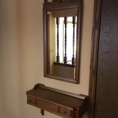 Entry Mirror and Shelf