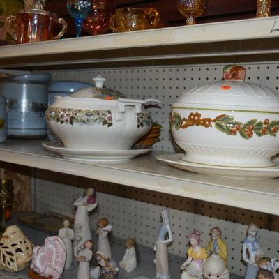 Canisters & Vintage Serving Bowls w Lids
