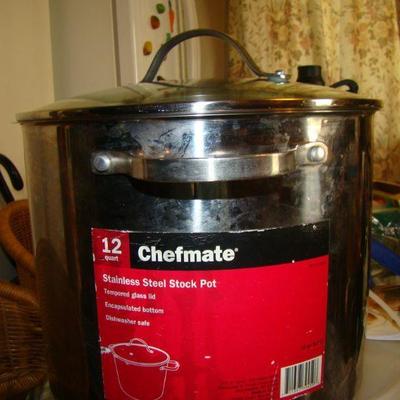 Chefmate 12 Qt. Stainless Steel Stock Pot