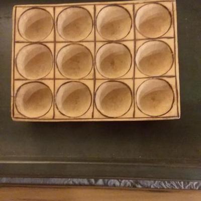 Wooden egg tray
