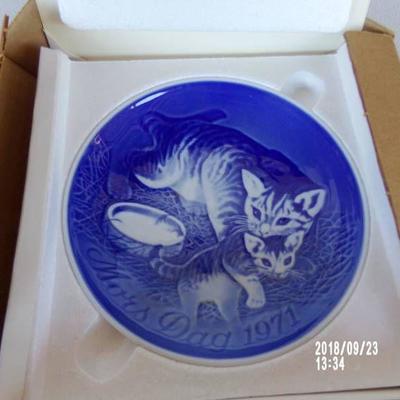 b&g collectable plate cats