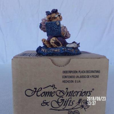 bear statue figurine by home interiors& gifts