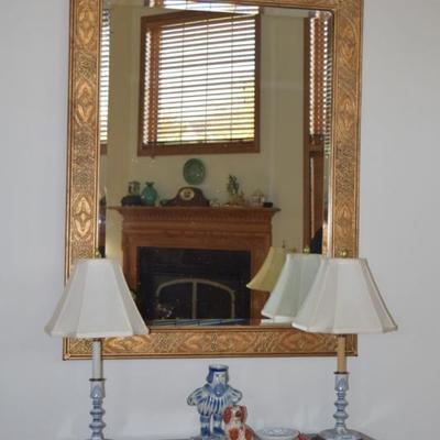 Mirror, Lamps, Home Decor