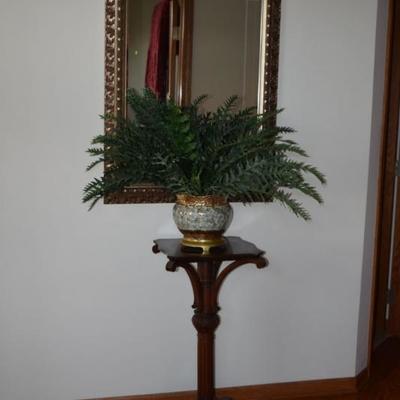 Artificial Plant on Stand, Mirror