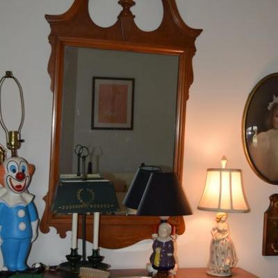 Vintage Lamps, Mirror