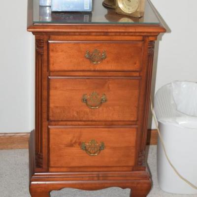3 Drawer Side Table, Lamp
