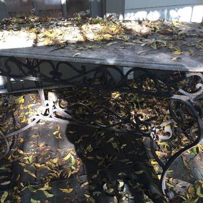 Wrought iron patio table 