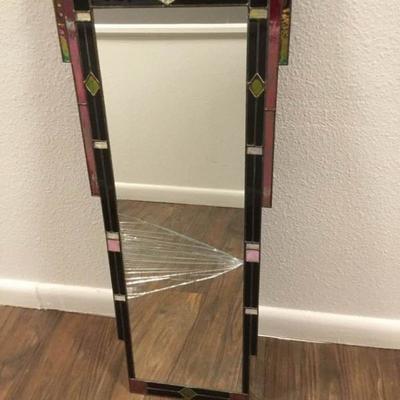 Art Deco Stained Glass Mirror 2