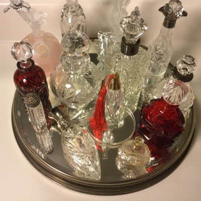 Crystal Perfume Bottles on Antique