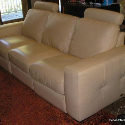 Lemon color Electric Reclining Leather sofa