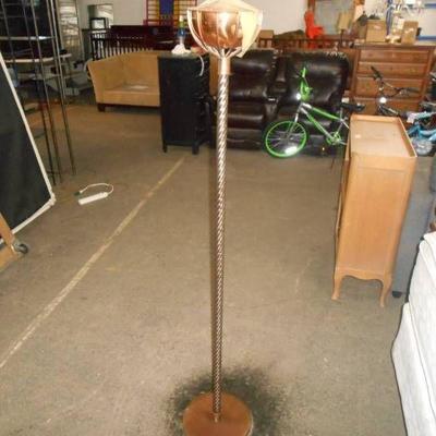 Copper Oil Lamp on Stand