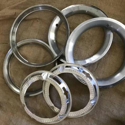 Set of 6 hubcap rims--perfect for upcycle project ...