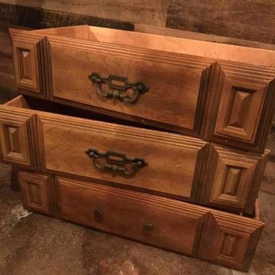Set of 3 wood drawers for projects