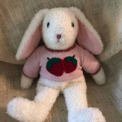 Stuffed Bunny with strawberry sweater