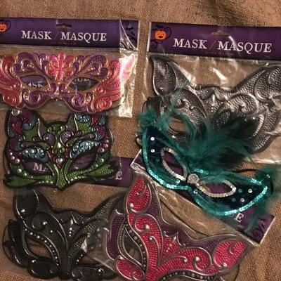 Set of 6 Paper Masquerade Masks