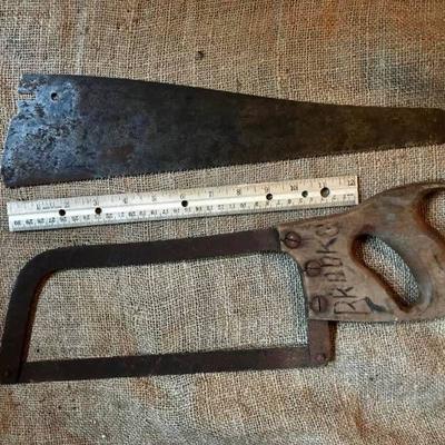 Rustic saw and saw blade