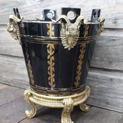 Ornate metal container