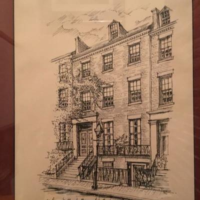 Signed Print, Beacon Hill Streetscape